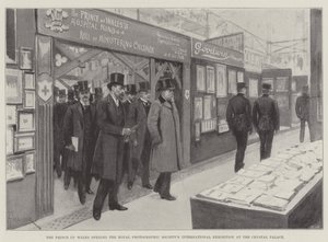 Der Prinz von Wales eröffnet die Internationale Ausstellung der Royal Photographic Society im Crystal Palace